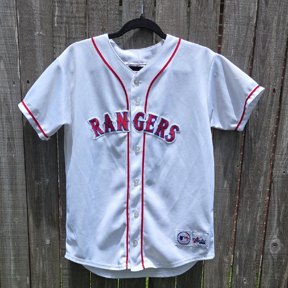 MLB Texas Rangers Baseball Jersey Size L.